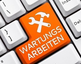 Wartungsarbeiten Taste auf PC-Tastatur